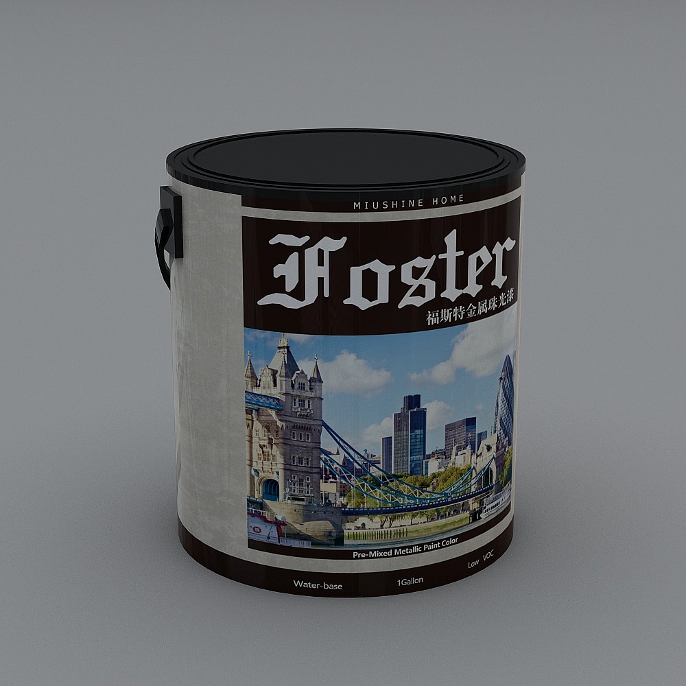 福斯特艺术漆桶3D模型