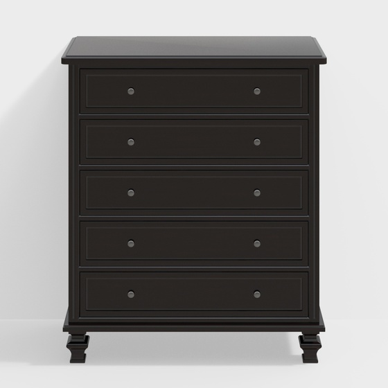 European Chest of Drawers,black