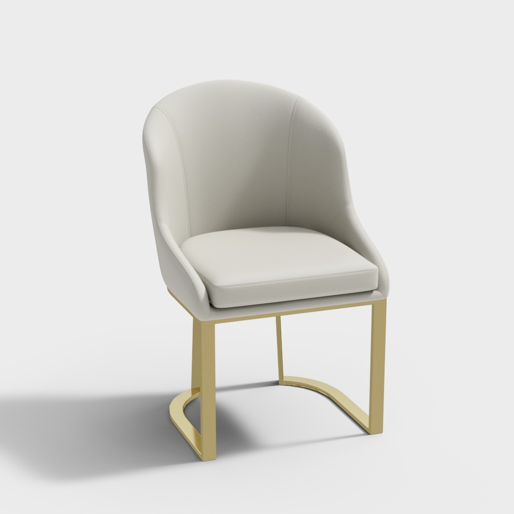 Esszimmerstühle (Set,2er) gepolstert Kunstleder Gold Rahmen