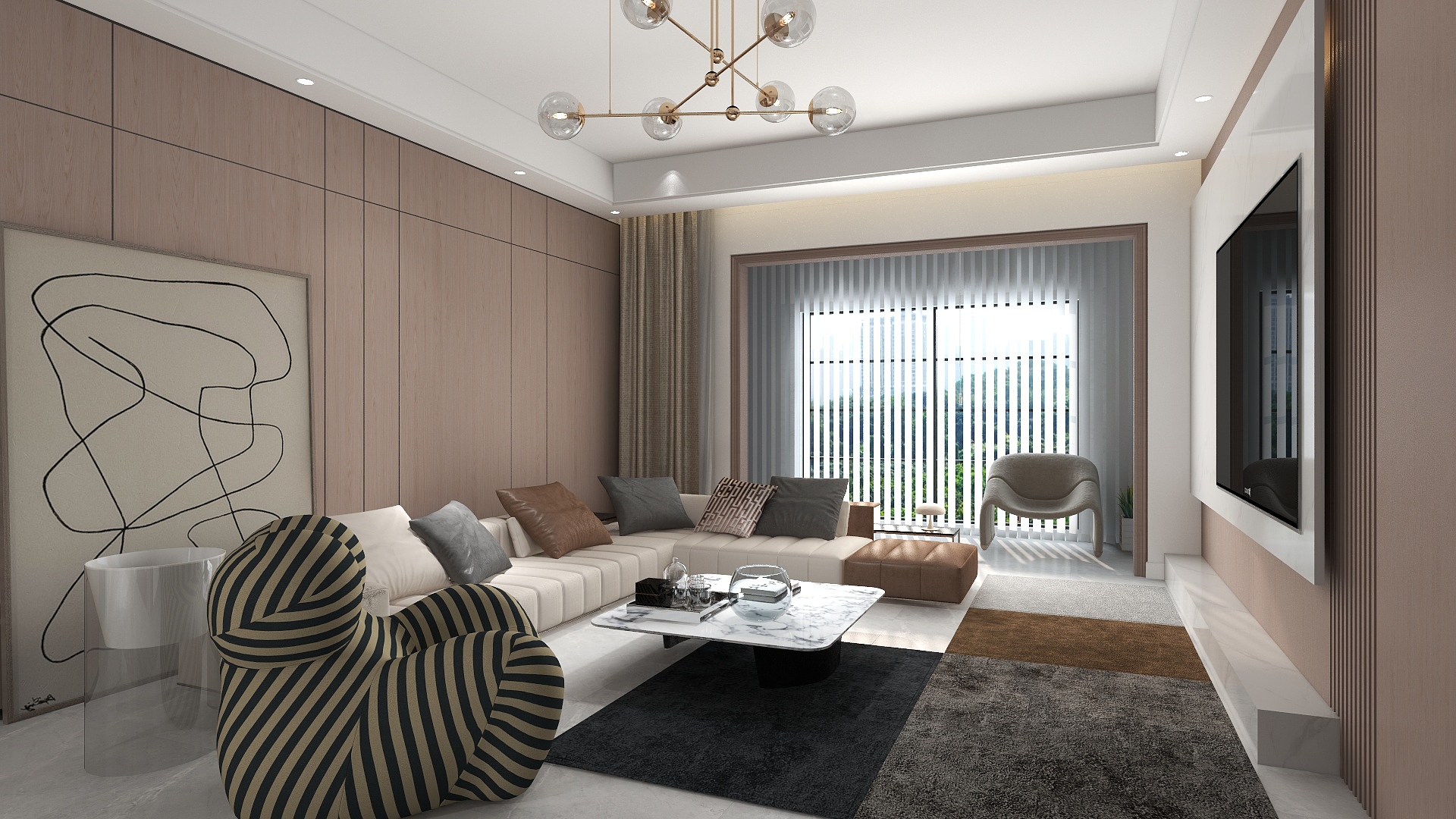 千木空间-绿城桂语兰亭看130平如何设计出180平的豪宅即视感-装修设计方案