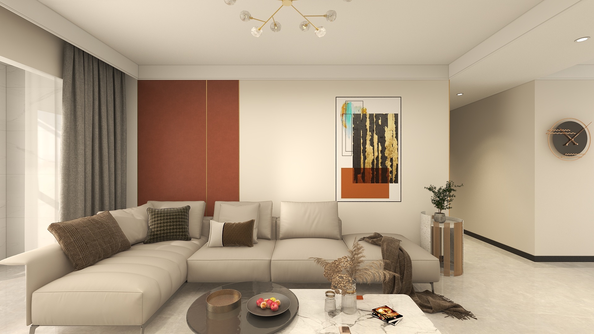 设计师言色-保利花园-总预算6w装修效果图