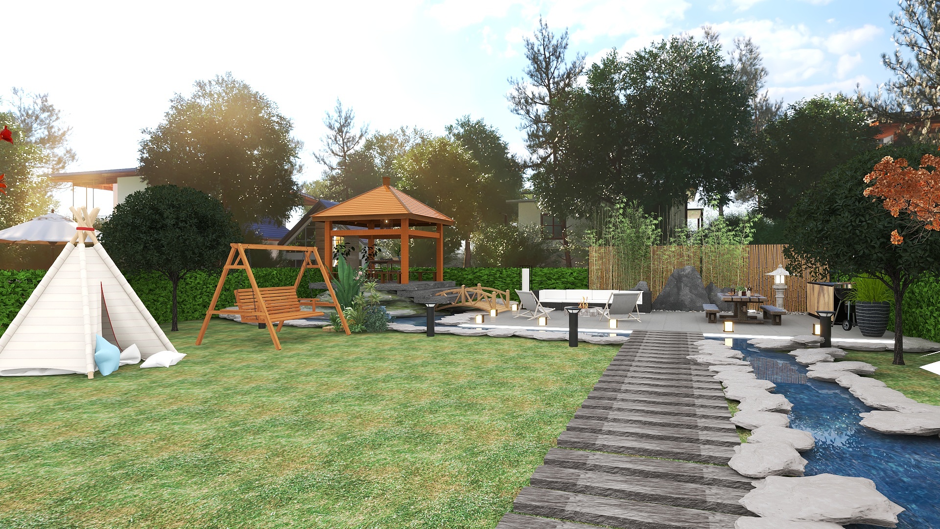 石Rock-小院子装修效果图