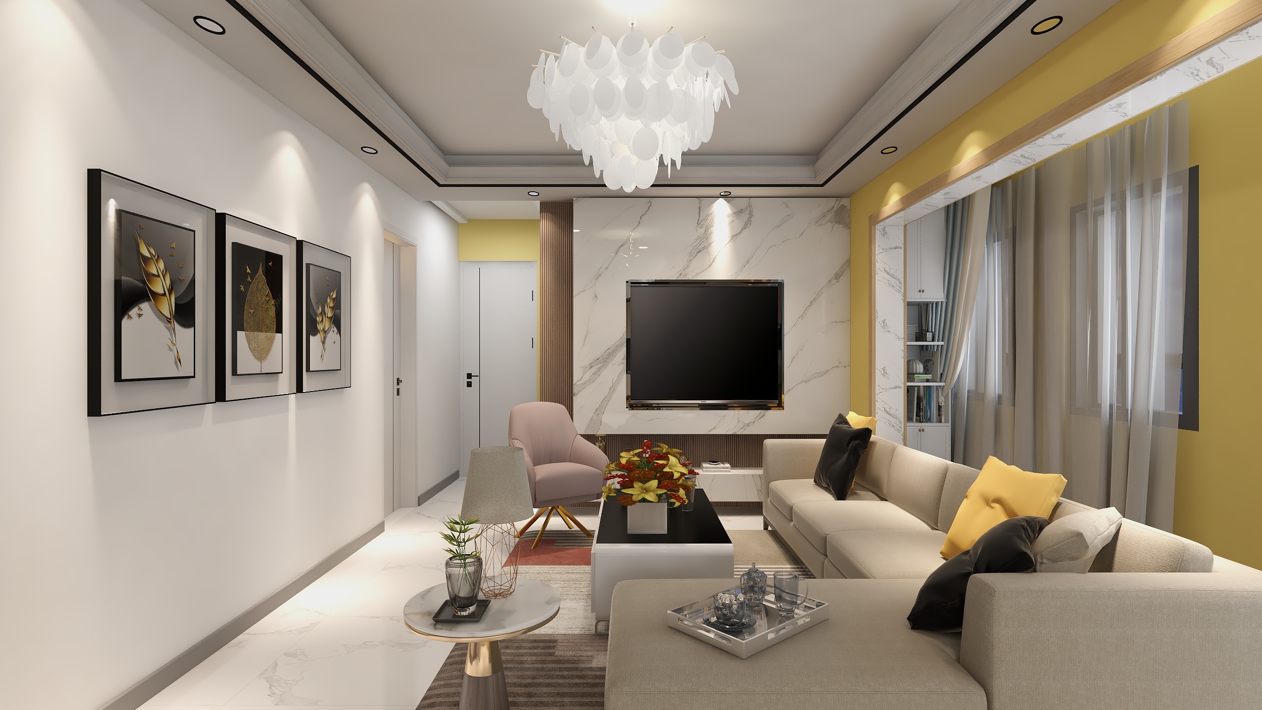 Designer房-瑞和园89.50㎡B户型3室2厅1卫-装修设计方案