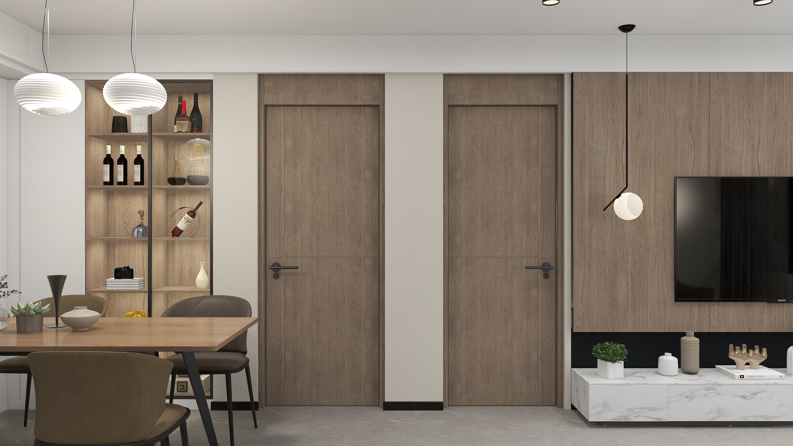 晓堂空间-瑞和阳光城。深色-装修设计方案