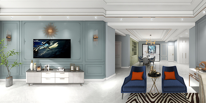 澜腾-肃南御园33#801室（137.8㎡）-装修设计方案