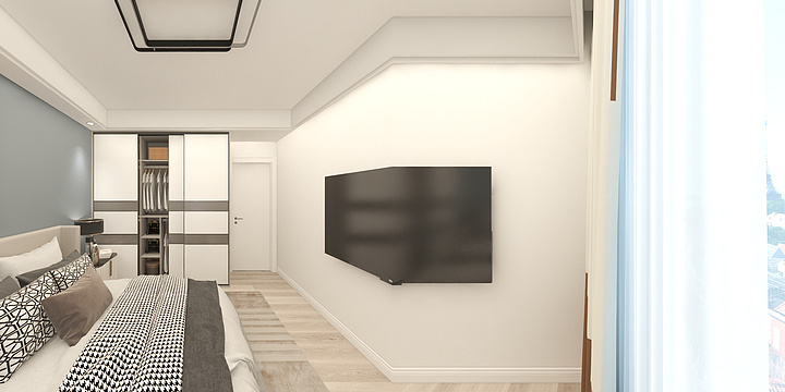 W设计张-二期一室.dwg-装修设计方案