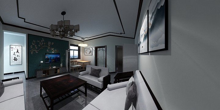 何青-新城小区17楼常女士全屋效果-装修设计方案