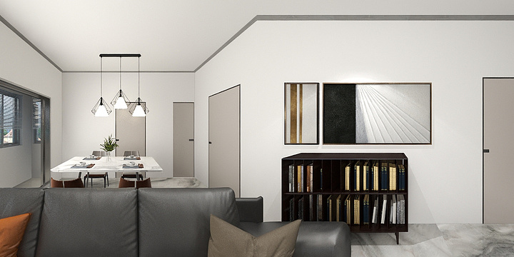 156****1228zFeP-瑞和园89.50㎡B户型3室2厅1卫-装修设计方案