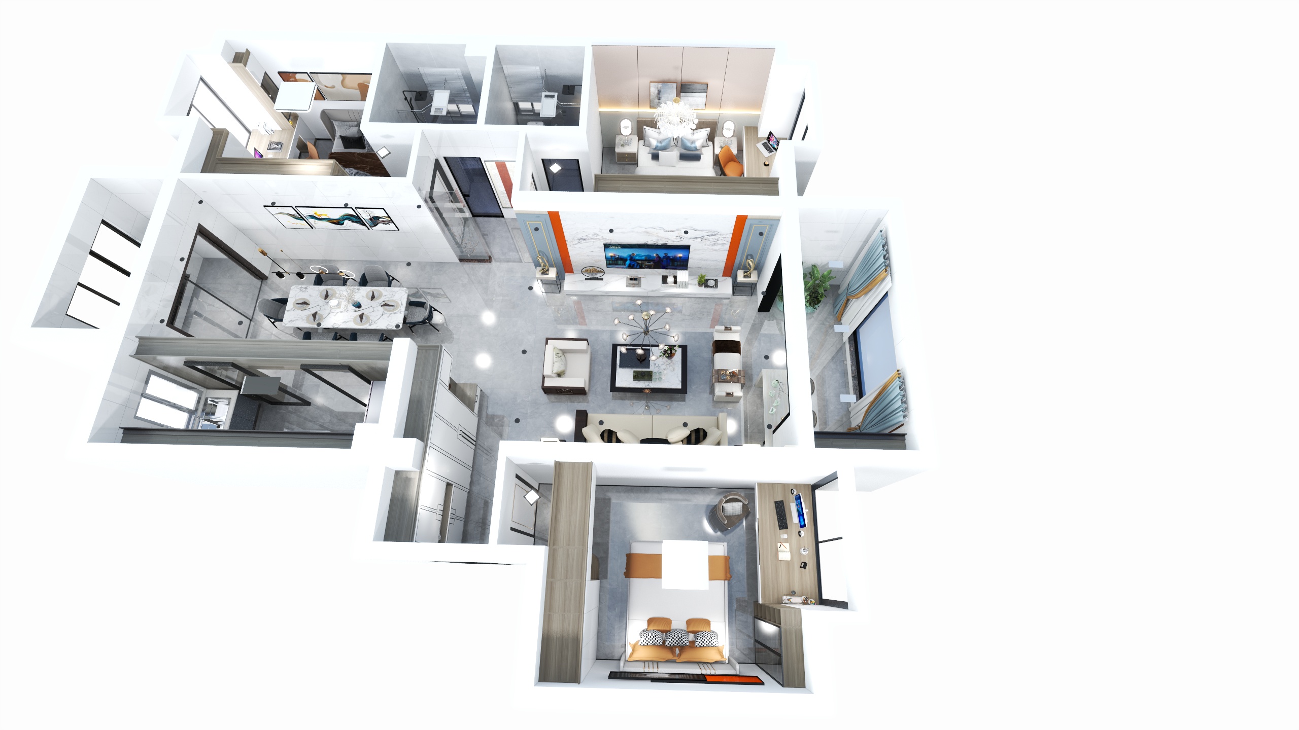 都盛岩板设计-蓝溪玉墅8#1204.dwg-装修设计方案