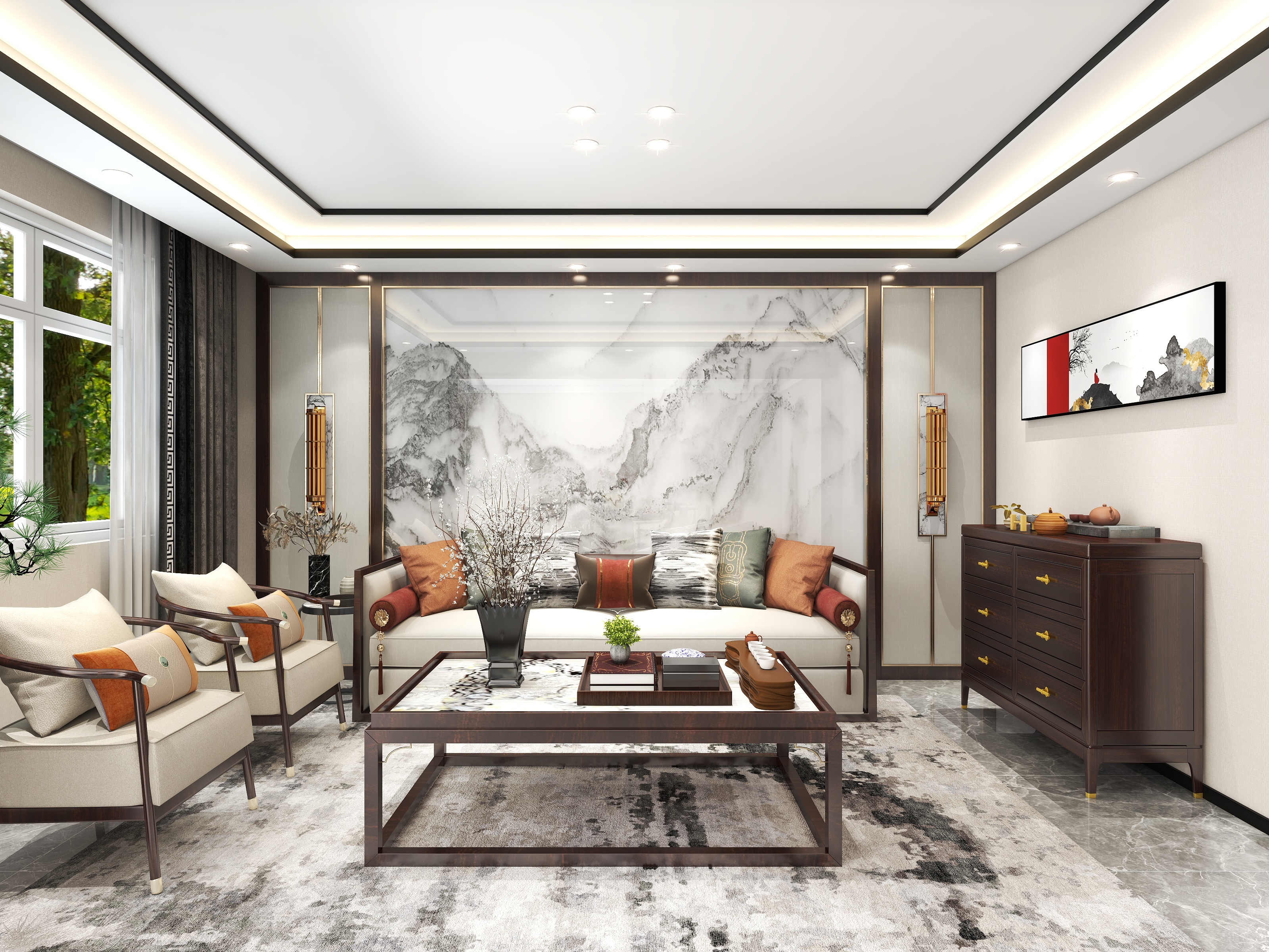 至简名设一钱春-饭店包厢装修效果图