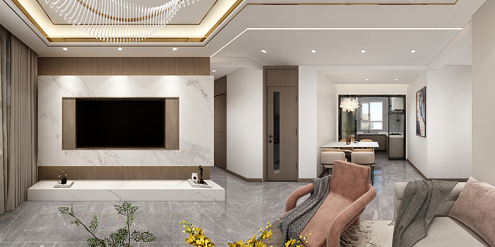 阿海视觉表现-现代简约-装修设计方案