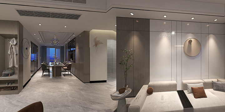 深度装饰设计总监张强-汤湖观筑4-1601.dwg-装修设计方案