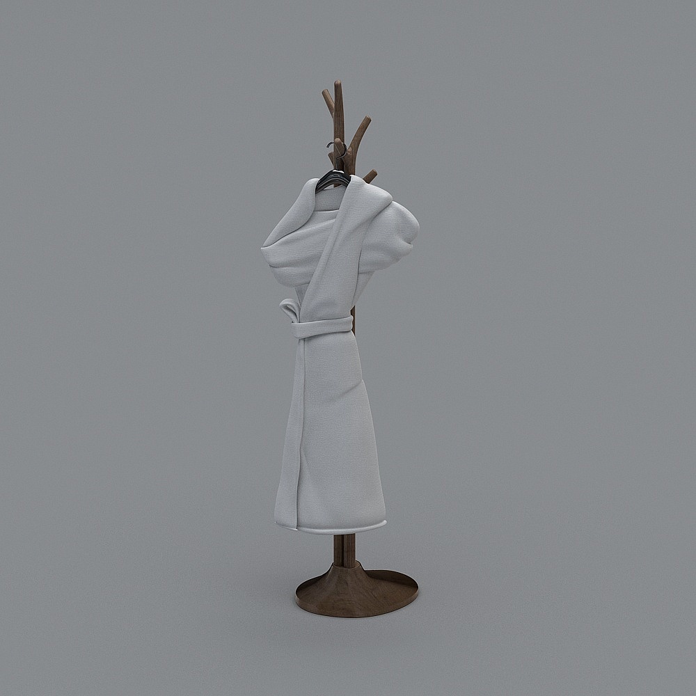 日式美容院-1-衣架3D模型