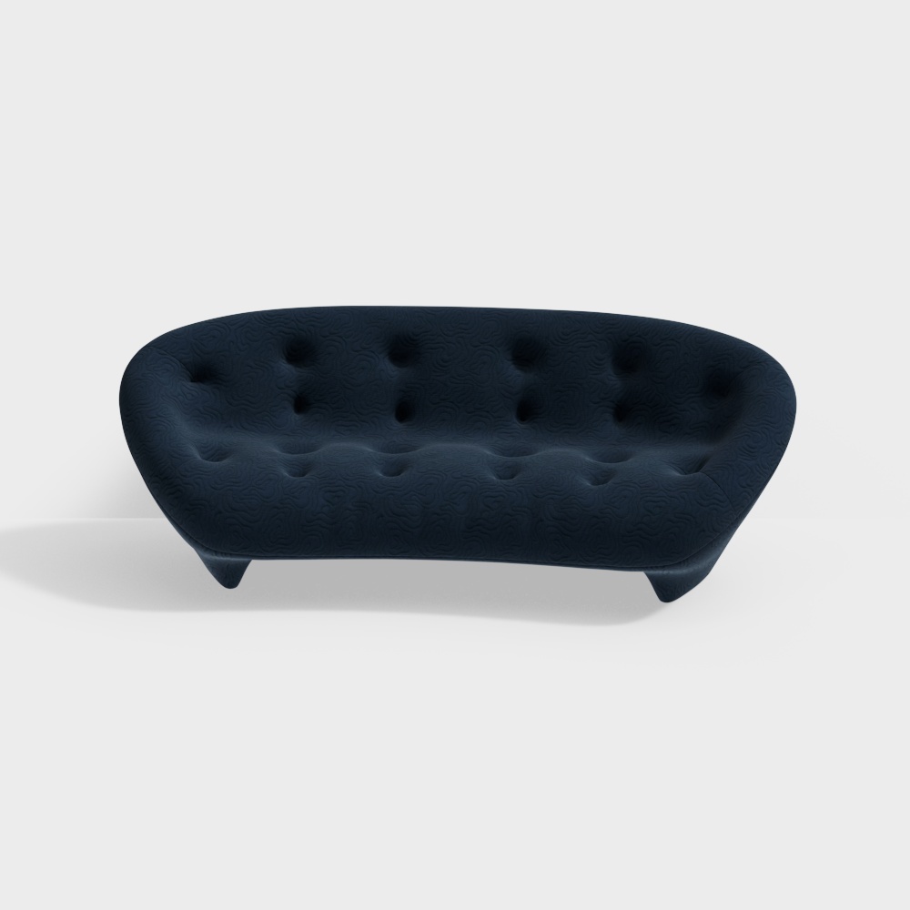 ligne roset 现代蓝色双人沙发