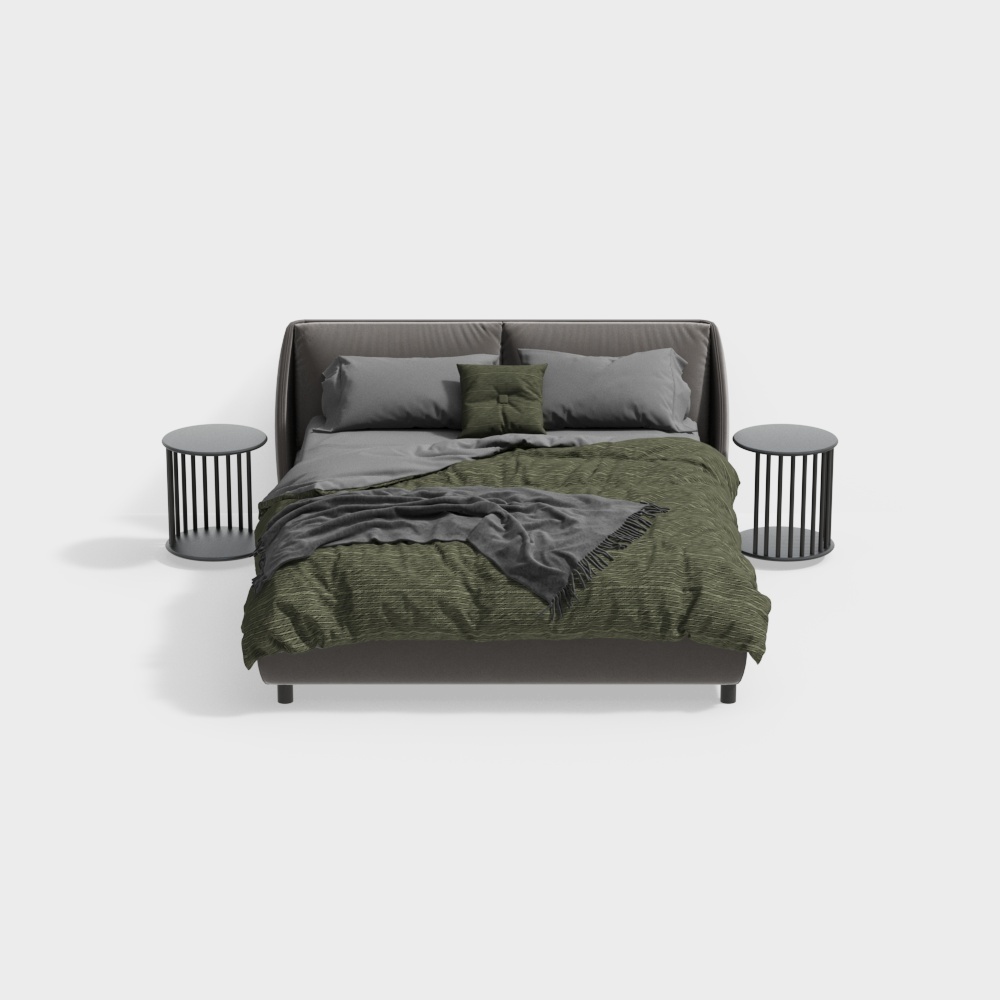 Minotti 现代简约风双人床
