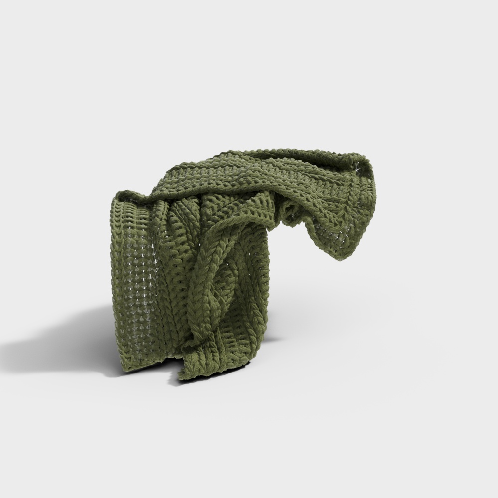 现代绿色围巾