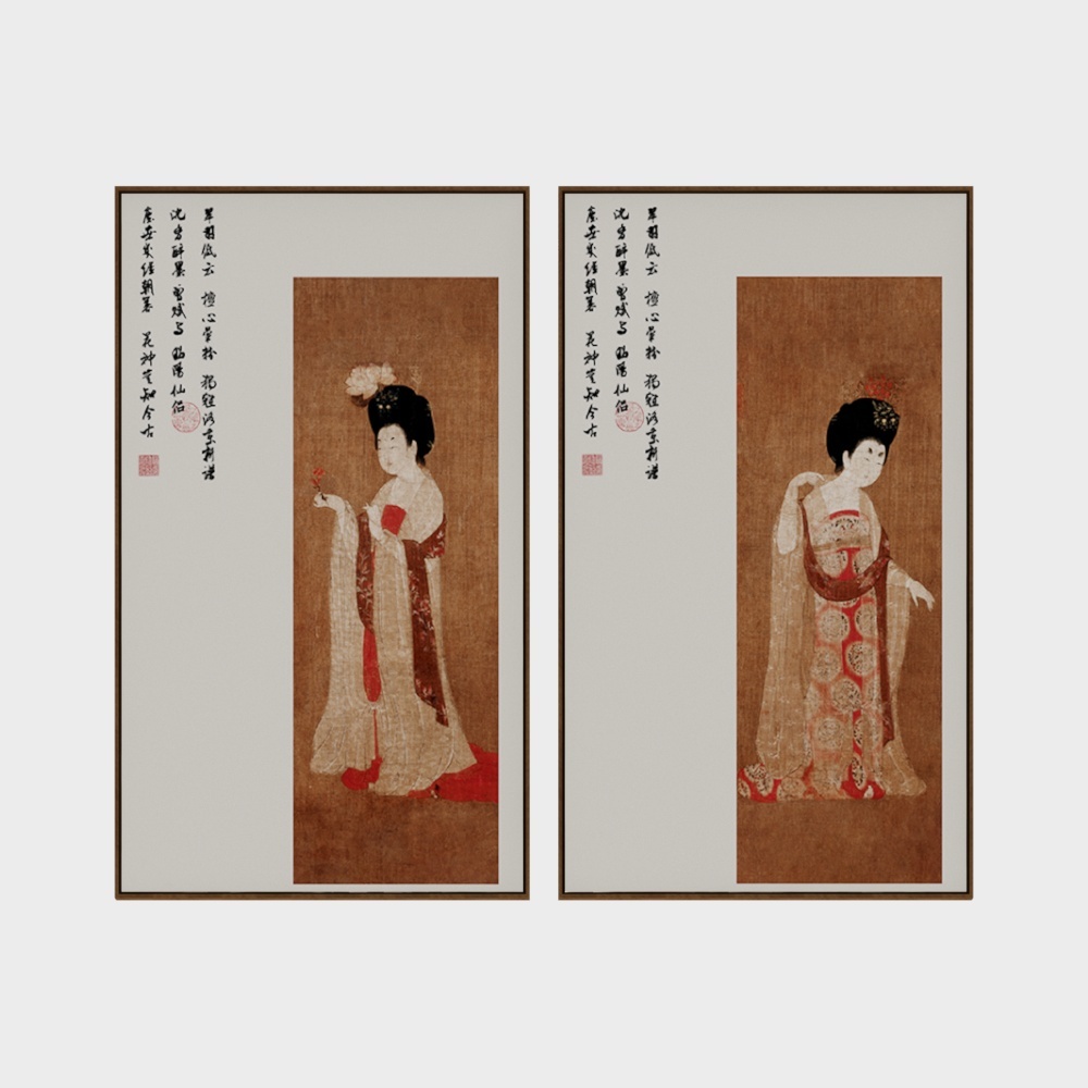 中式宫女挂画