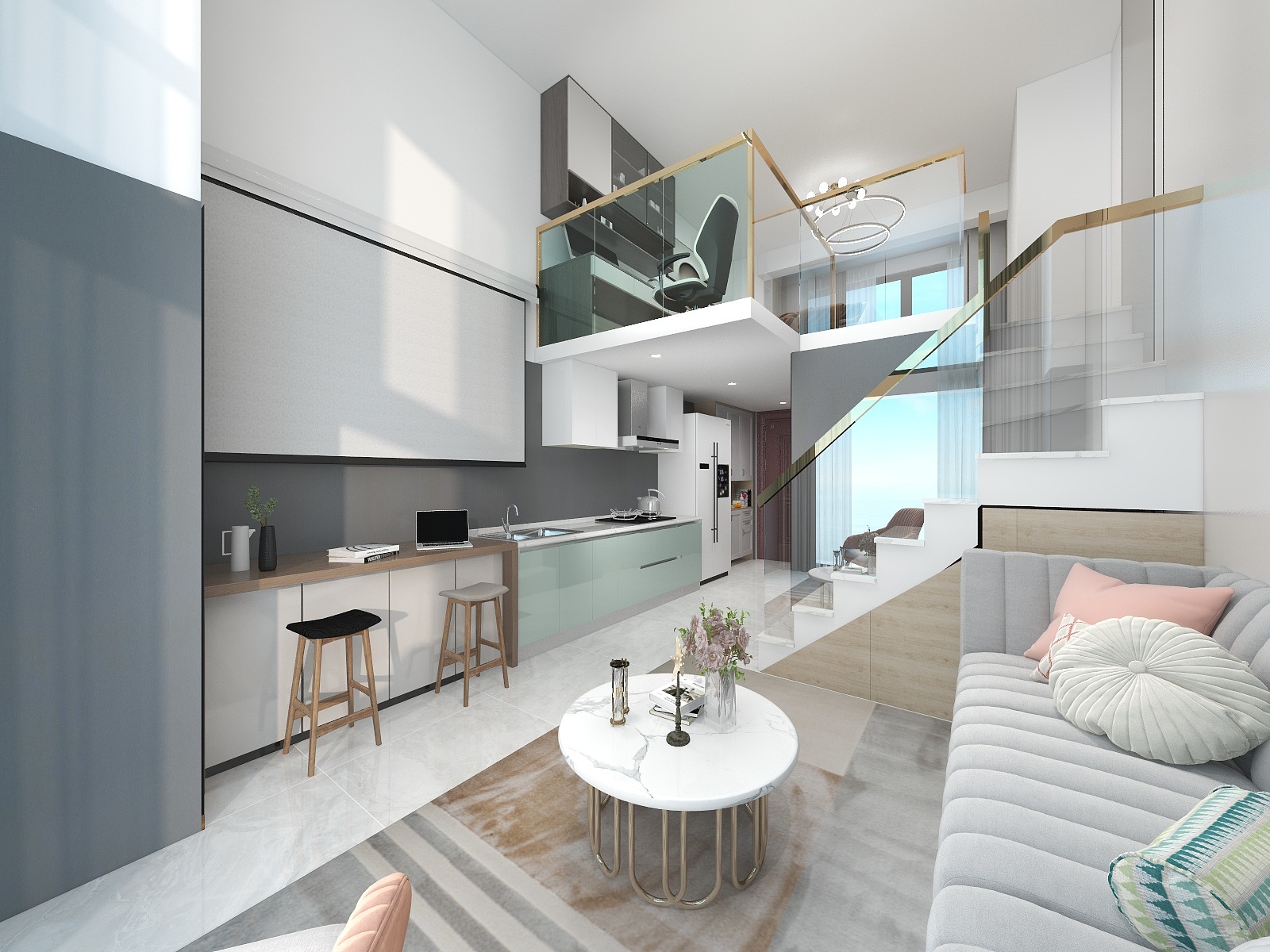 全屋-设计-现代公寓40m2-装修设计方案