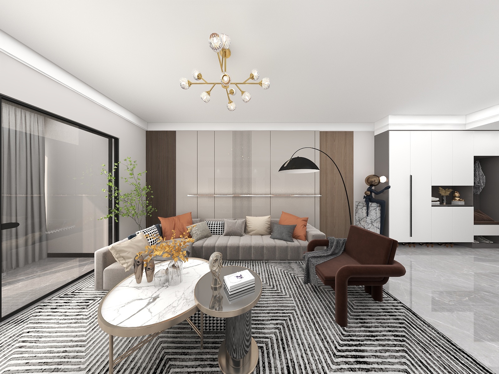 Hᴏᴡ꯭ᴇ꯭ᴠ꯭ᴇ꯭R꯭ ꯭.꯭imPf-现代轻奢三室-装修设计方案