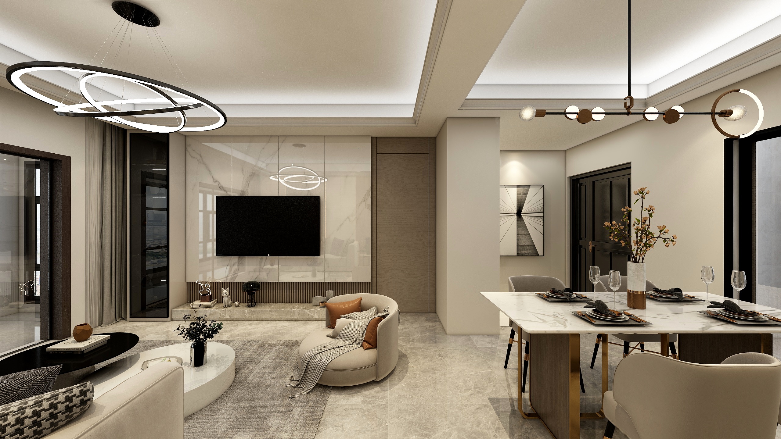 九九哟-世茂璀璨—143户型-装修设计方案