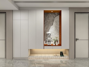 CG安安耶-《一木一菩提》114㎡三室两厅现代风格装修效果图
