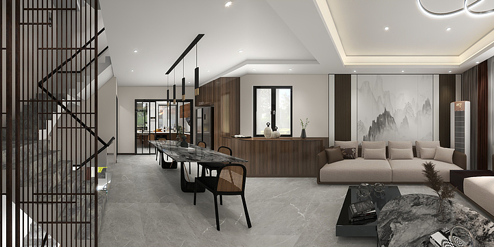 设计焦-新中式效果-装修设计方案