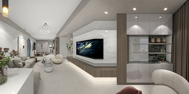 Dy意工作室-时代帝景洪雅-现代-装修设计方案