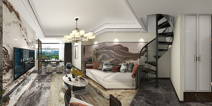 室内设计Designer-铂瑞公馆11-1-801.dwg-装修设计方案