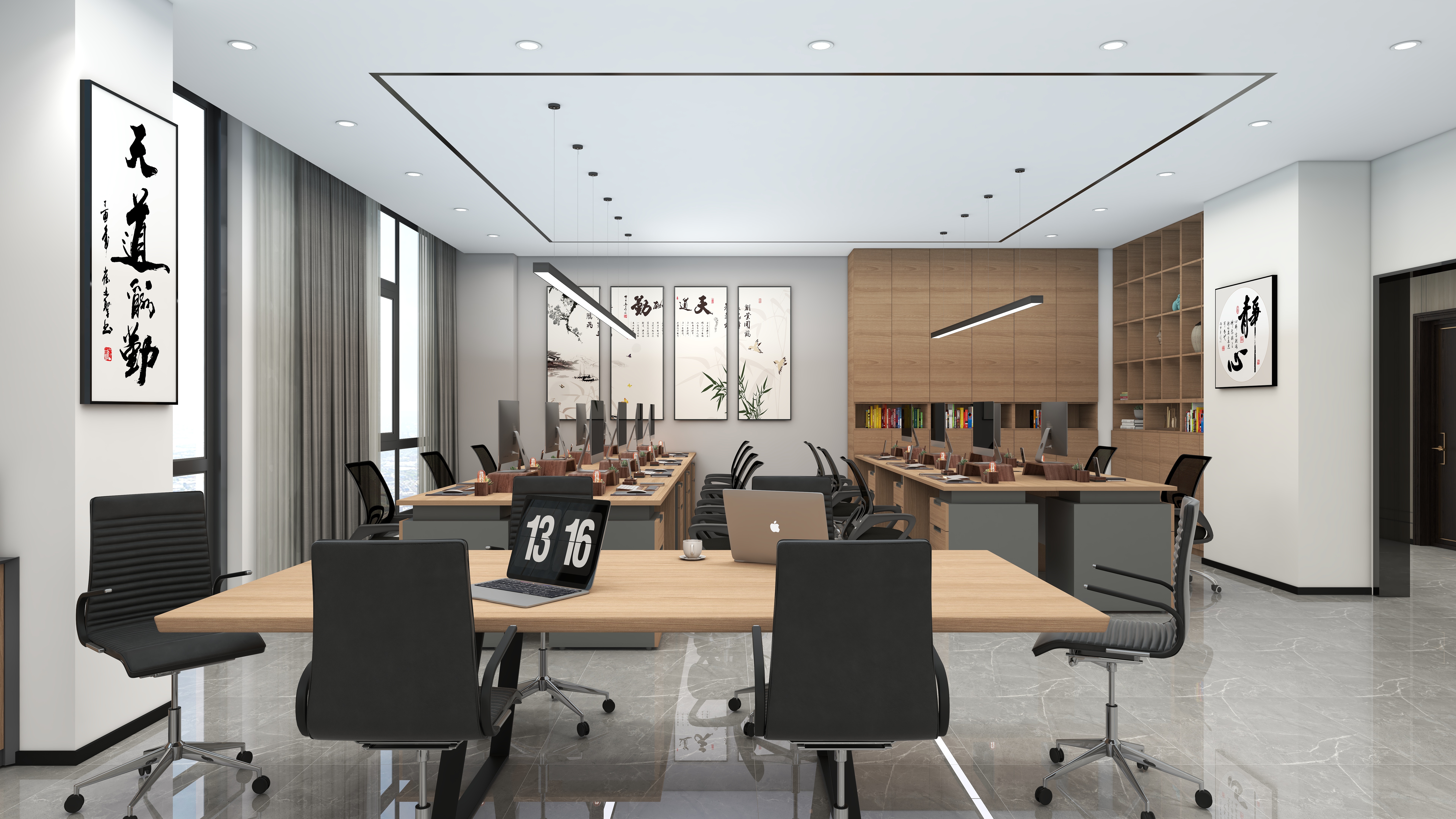 全案设计ZINGSEN-新中式办公公寓改造-装修设计方案