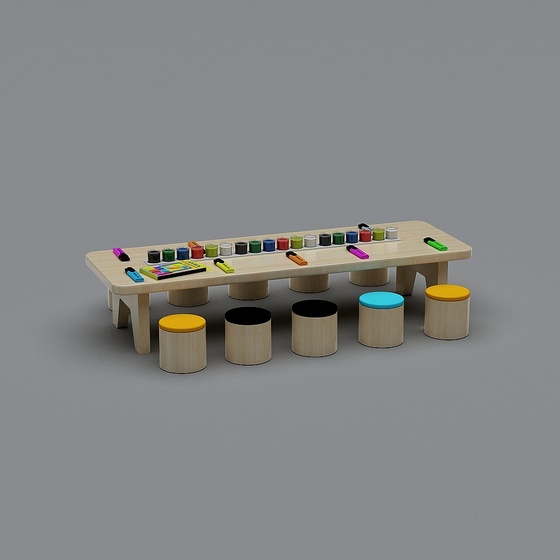 Modern kindergarten 20-table and chair combination