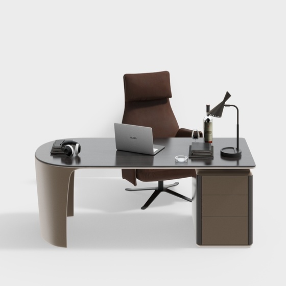 Modern desk desk and chair combination-2