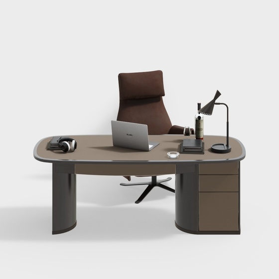 Modern desk desk and chair combination-1