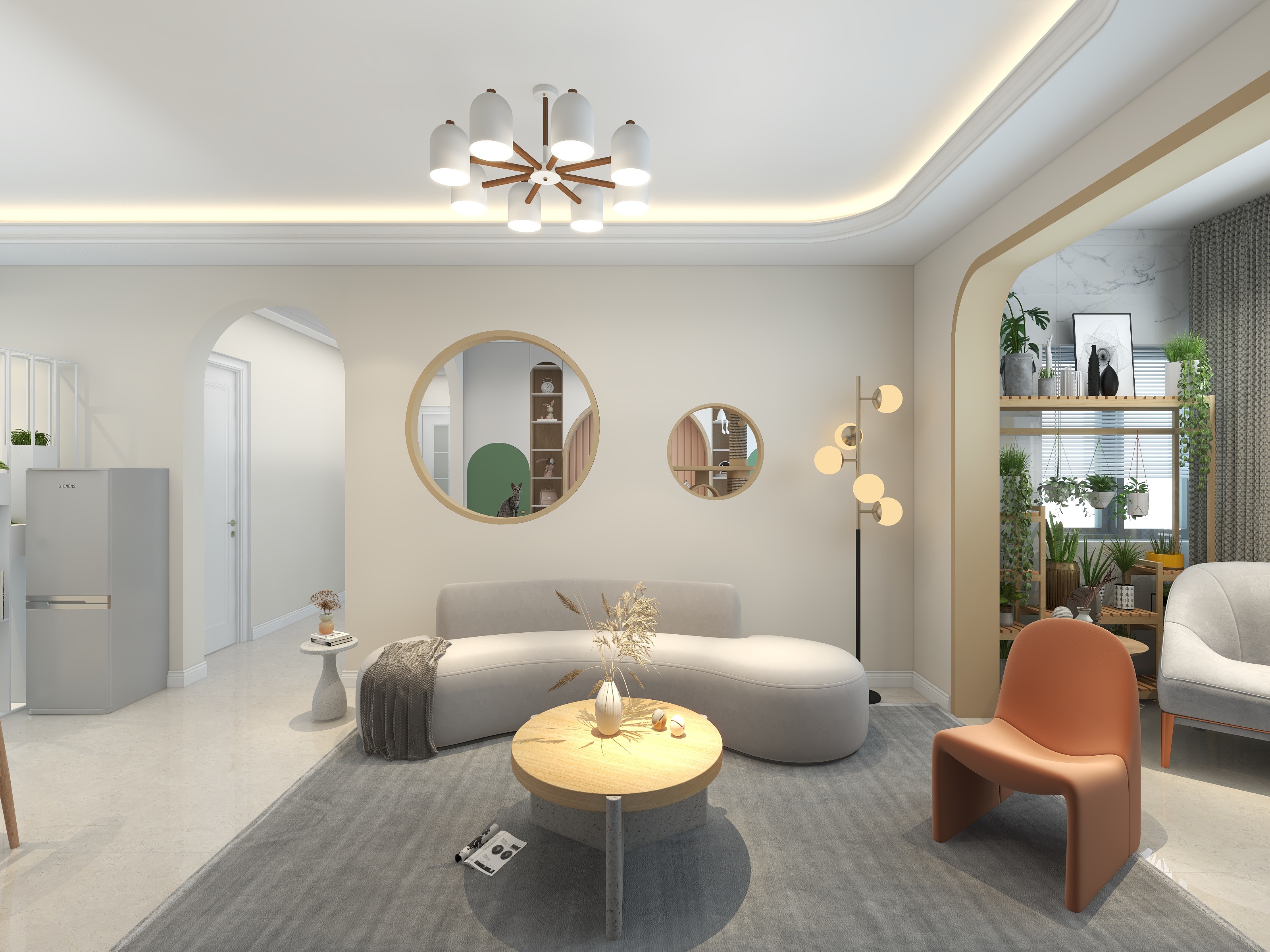 木禾设计-德信海德公园83.00㎡A2’3室2厅1卫1厨-装修设计方案