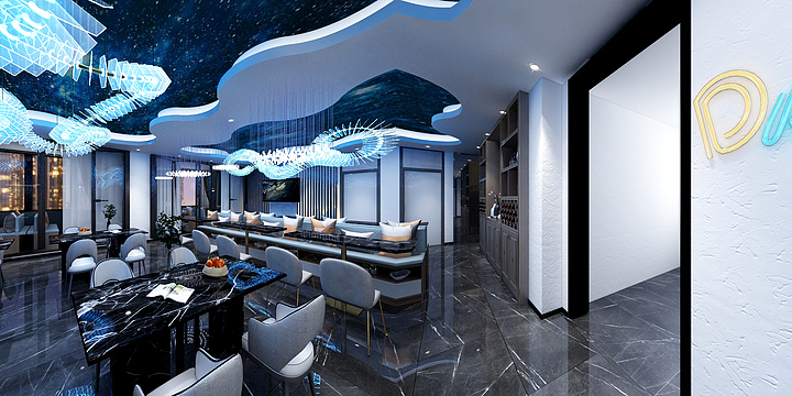 黄沐的设计-二楼餐厅效果.dwg-装修设计方案