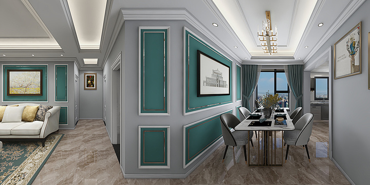 鲜云洲-133平米简美设计-装修设计方案