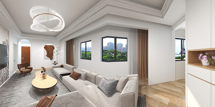 卢钦垚-瑞和园89.50㎡B户型3室2厅1卫-装修设计方案