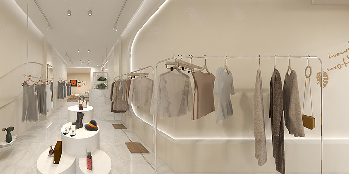 黄豆豆豆豆-精亚新天地女装店铺-装修设计方案