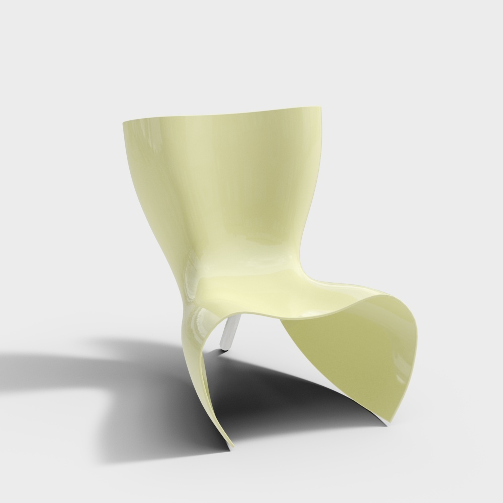cappellini_felt_chair_yellow_休闲椅