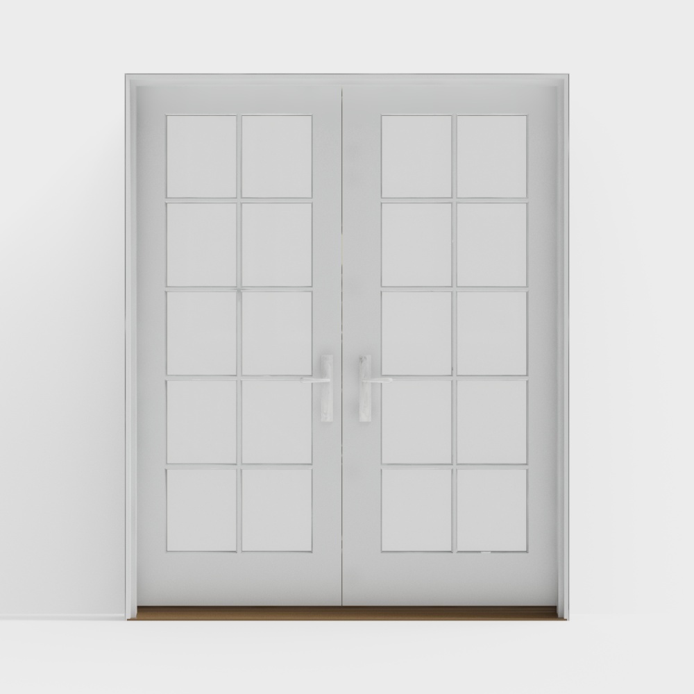 Series,Traditional, Clad, Wood, In-Swing Door, Fr.3D模型