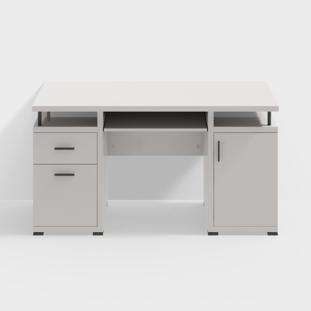 2 Drawer Computer Desk3D模型