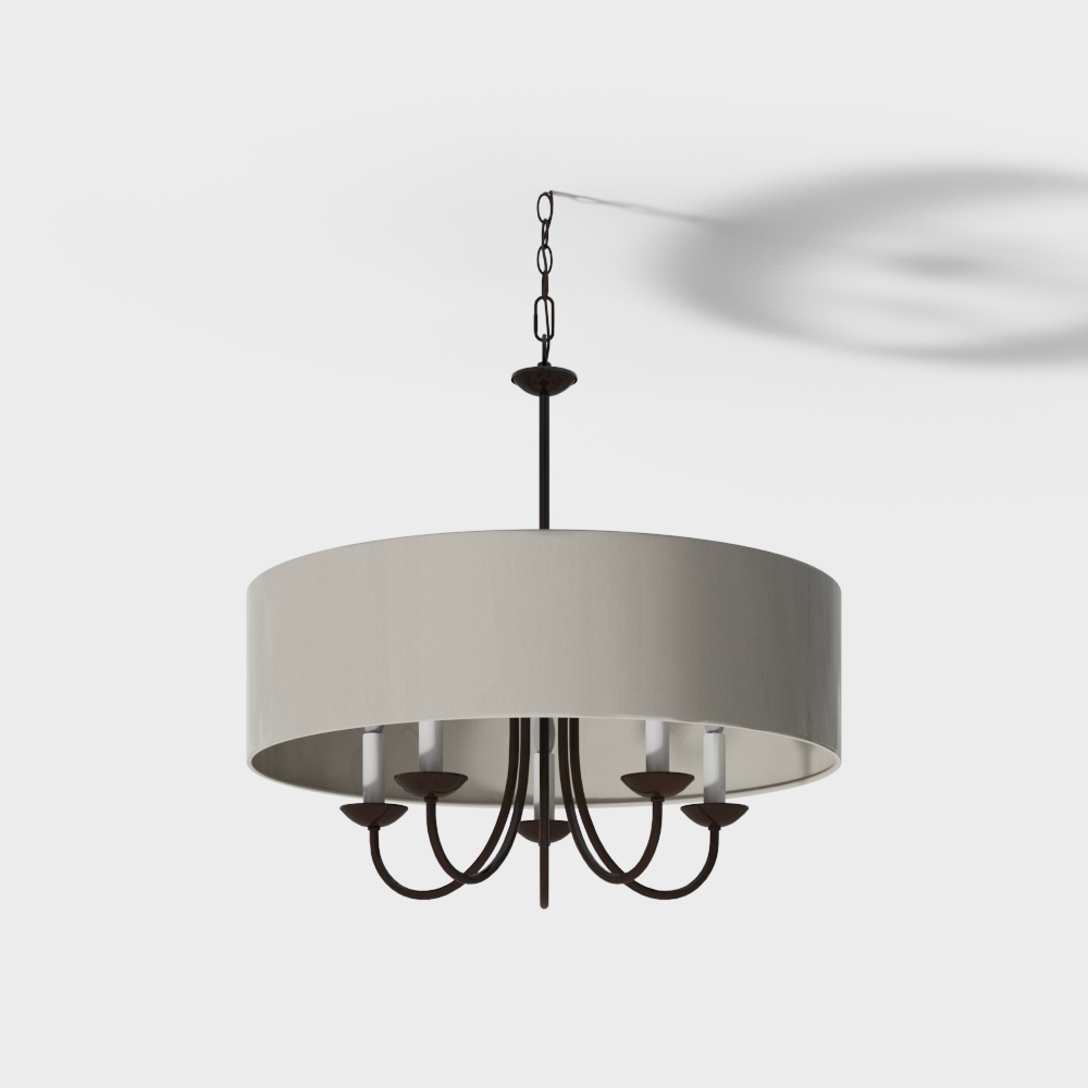 Burton 5 Light Drum Chandelier3D模型