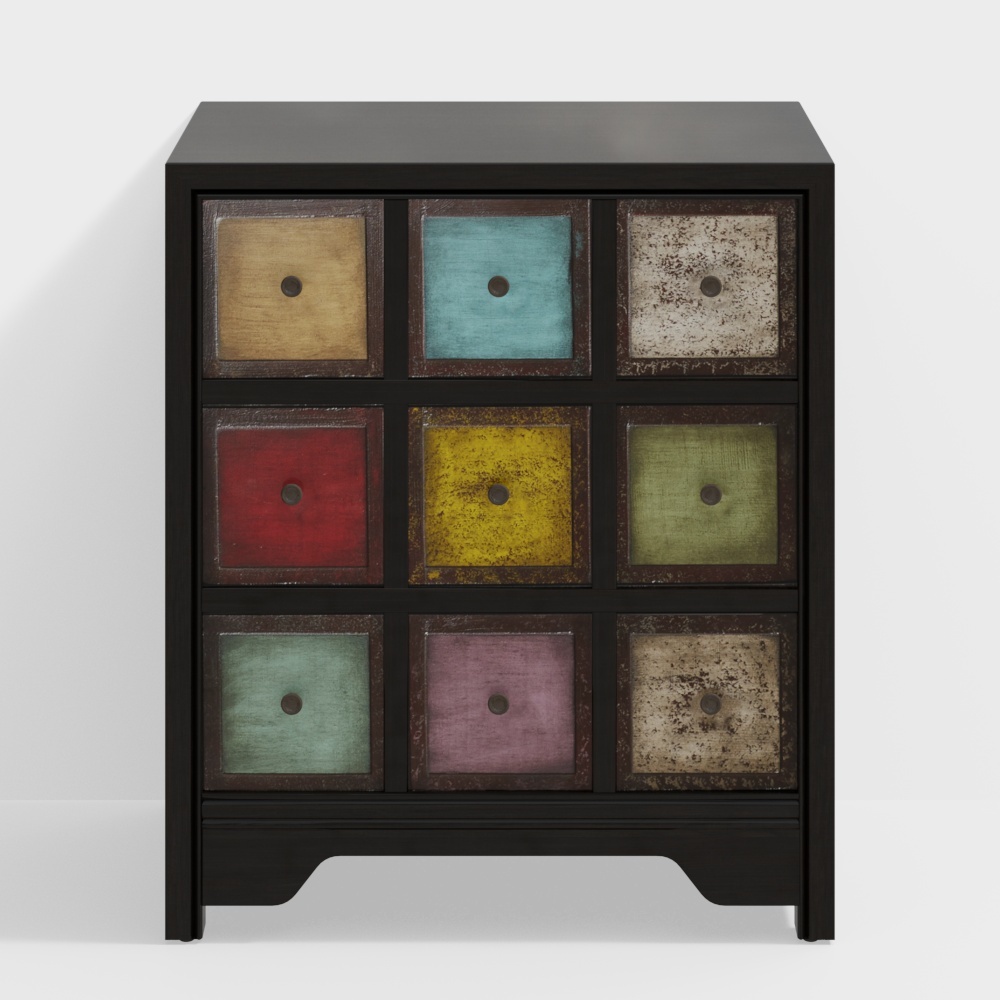 Jerry 3 Drawer Accent Chest3D模型