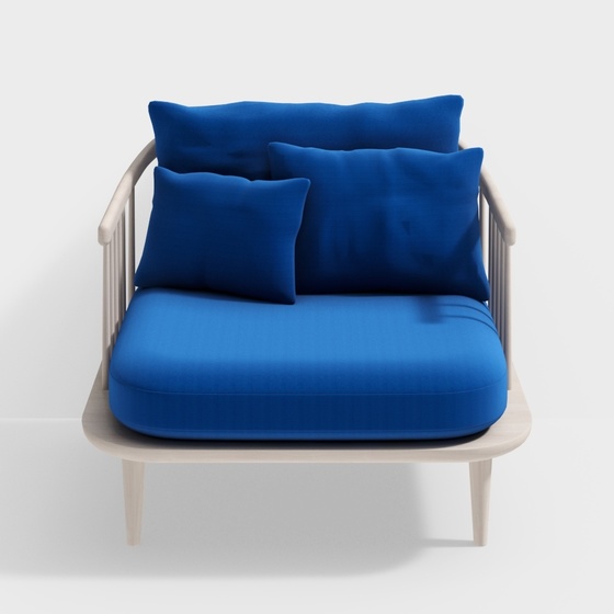 &Tradition Neoclassic Modern European Farmhouse Scandinavian Single Sofa,Single Sofa,Seats & Sofas,Blue