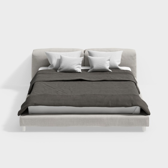 LEMA American Modern Twin Beds,Twin Beds,Gray,King 1.9m