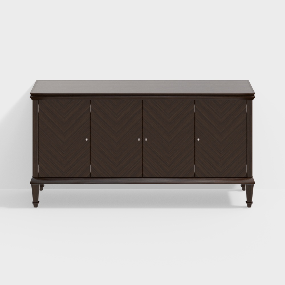 Hickory Chair Commode Artisan Grand Credenza Mahogany3D模型