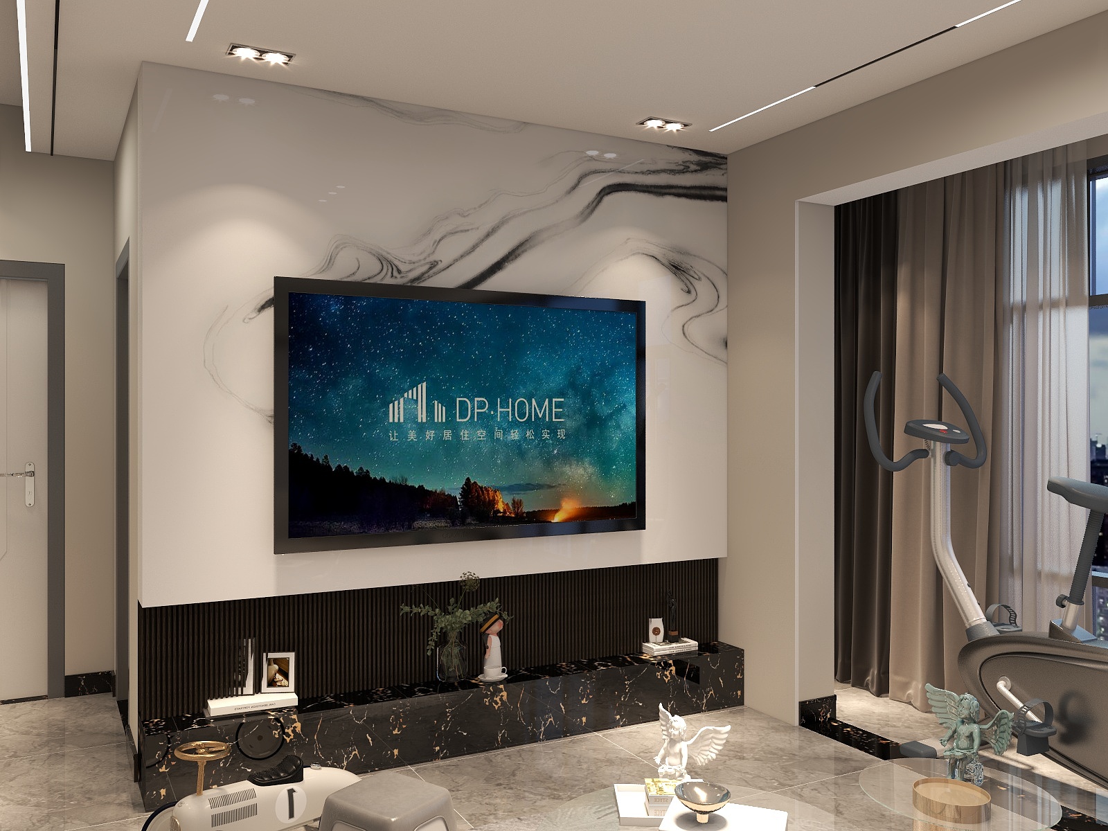 刘兴-瑞和园89.50㎡B户型3室2厅1卫装修效果图