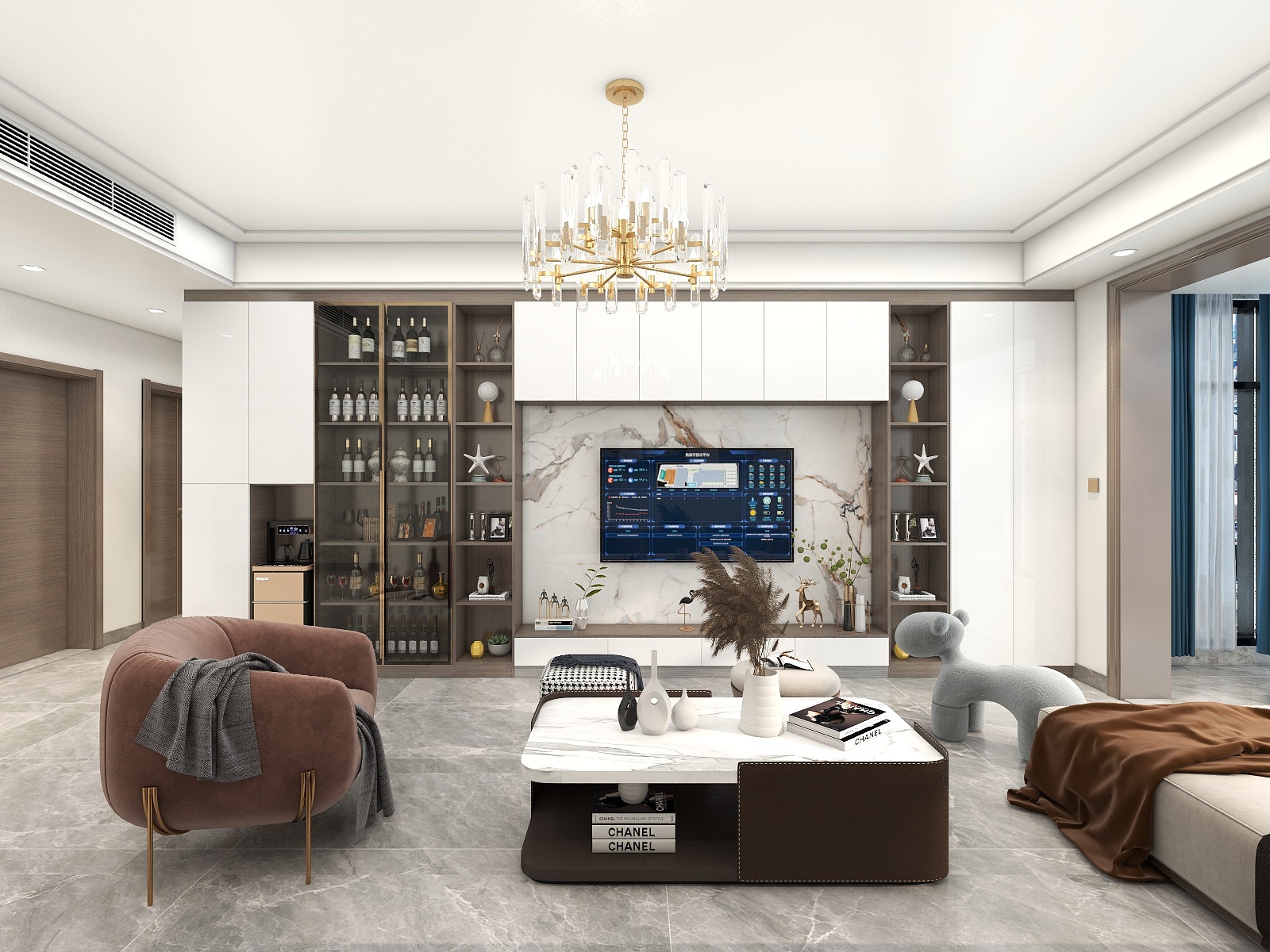 华夏杰装饰设计-家兴花苑-现代-装修设计方案