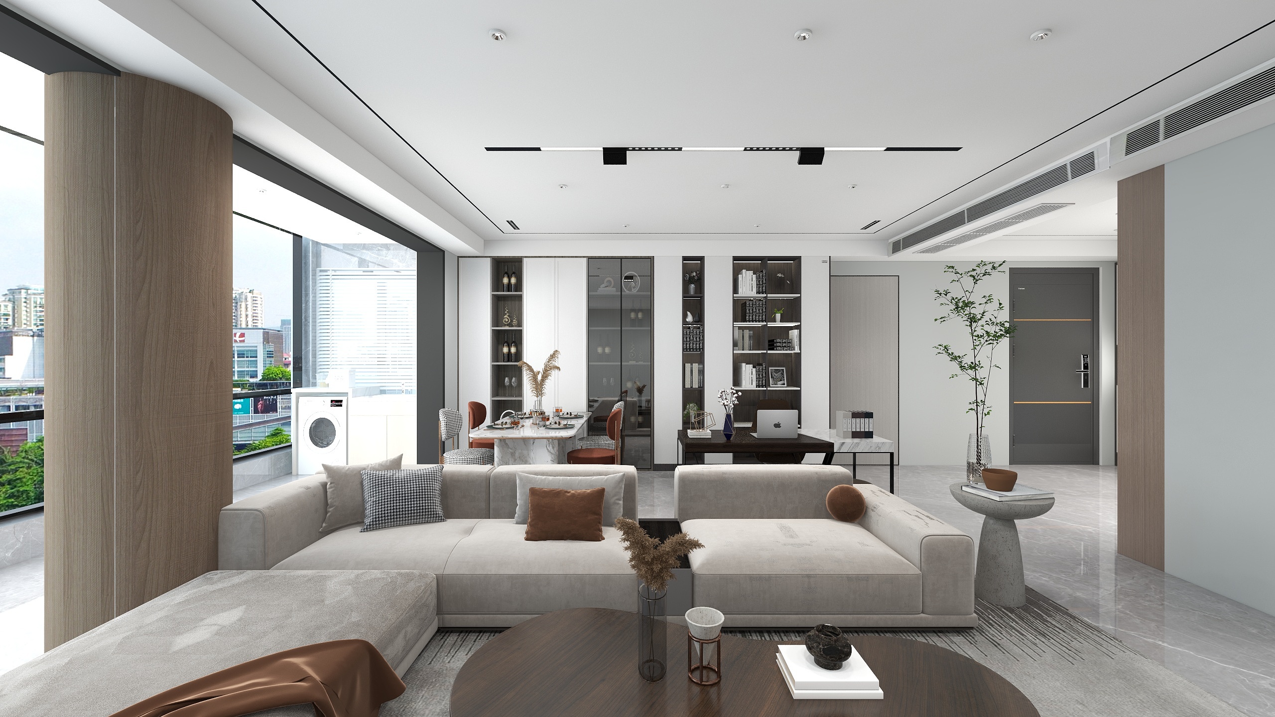 一个会画图的女孩子-盛世名门140平方现代极简风格-装修设计方案