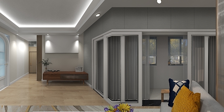 云池丨建模-瑞和园89.50㎡B户型3室2厅1卫-装修设计方案