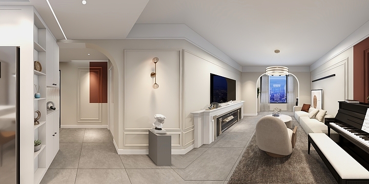 家装设计胡晓龙-铂宫后海-轻法式-副本-装修设计方案